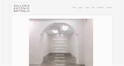 Desktop Screenshot of galleriaantoniobattaglia.com